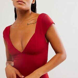 Free People Duo Corset Cami in Rhubarb
